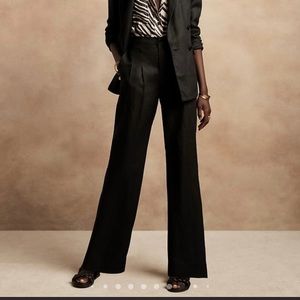 Wide leg linen pants